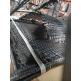vidaXL 3-delige Loungeset met kussens poly rattan zwart