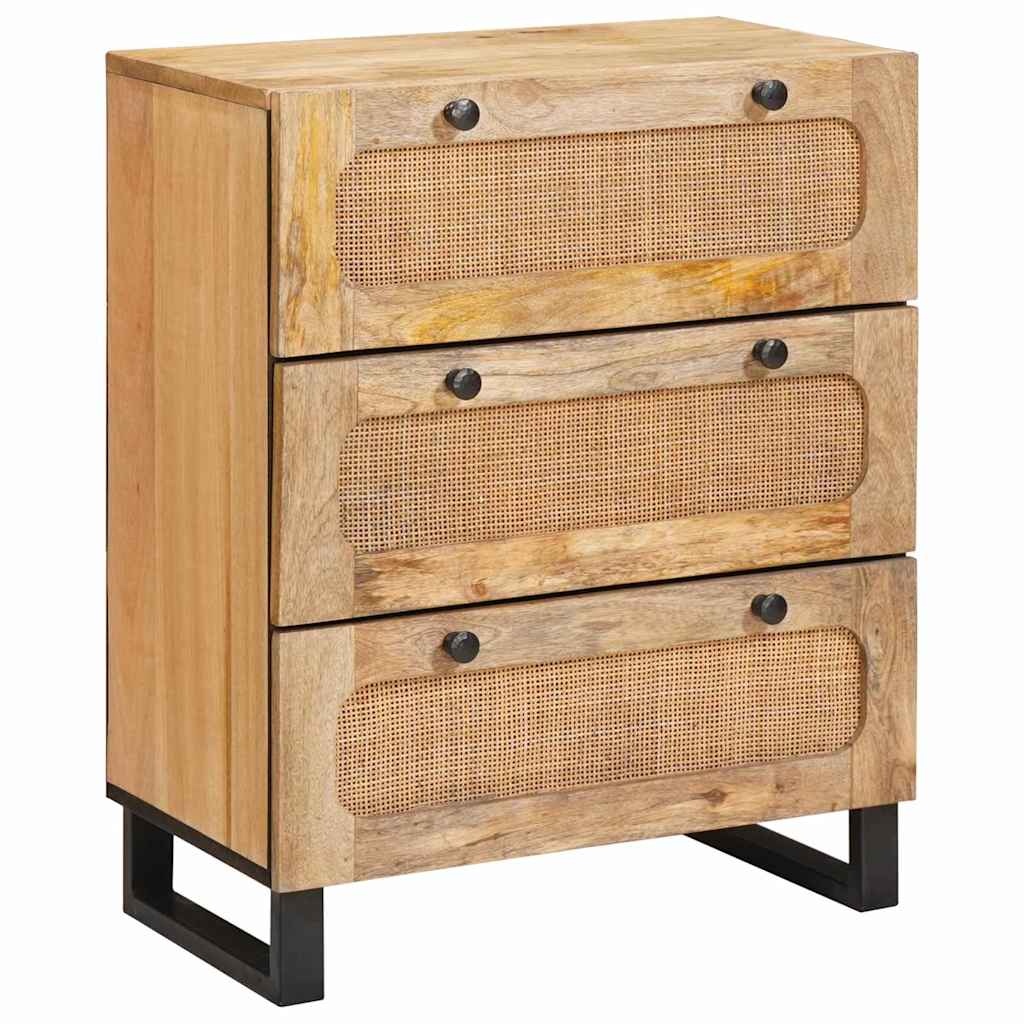 vidaXL Dressoir 60 x 33 x 75 cm Massief Mango Hout Bruin