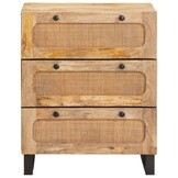 vidaXL Dressoir 60 x 33 x 75 cm Massief Mango Hout Bruin