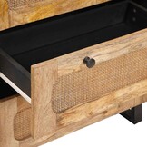 vidaXL Dressoir 60 x 33 x 75 cm Massief Mango Hout Bruin
