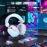 ATTACK SHARK L30PRO Draadloze Gaming Headset, 7.1 Surround,EQ Modi, Wit