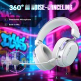 ATTACK SHARK L30PRO Draadloze Gaming Headset, 7.1 Surround,EQ Modi, Wit