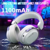 ATTACK SHARK L30PRO Draadloze Gaming Headset, 7.1 Surround,EQ Modi, Wit