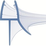 Douchedeur zeefstrip voor 4-6mm glas, tot 18mm opening, recht, transparant, waterdichte afdichting