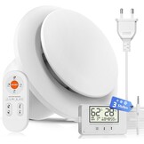 Badkamer ventilator met sensoren (vochtigheid, temperatuur), timer, 3 snelheden, afstandsbediening, realtime display. Krachtige, stille afzuiger voor badkamer, toilet, kelder. Model QU119