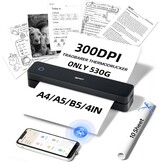 iDPRT MT610pro Portable Thermal Printer, 300DPI - Mobile Bluetooth for On The Move, A4 Suitable for Vehicles, Office, Home, School - Compatible with iOS, Android and Tablet