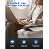 iDPRT MT610pro Portable Thermal Printer, 300DPI - Mobile Bluetooth for On The Move, A4 Suitable for Vehicles, Office, Home, School - Compatible with iOS, Android and Tablet