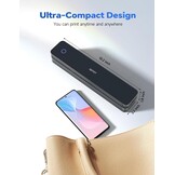 iDPRT MT610pro Portable Thermal Printer, 300DPI - Mobile Bluetooth for On The Move, A4 Suitable for Vehicles, Office, Home, School - Compatible with iOS, Android and Tablet