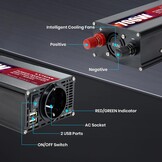 Omvormer Auto 12V naar 230V - 700W met USB & Stopcontact - 33% Korting!