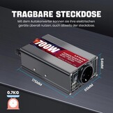 Omvormer Auto 12V naar 230V - 700W met USB & Stopcontact - 33% Korting!