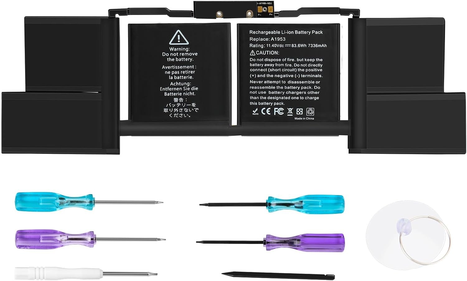 Laptop Accu MacBook Pro 15" A1990 (Mid 2018-2019) | 83.6Wh A1953 | 53% Korting