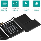 Laptop Accu MacBook Pro 15" A1990 (Mid 2018-2019) | 83.6Wh A1953 | 53% Korting