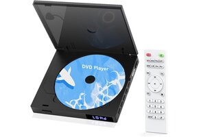 Mini DVD Speler Regiovrij 1080P HD | Zwart | Compact 15x13x3 cm | 33% Korting