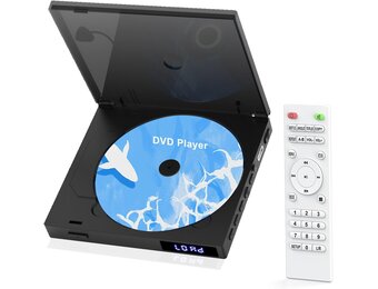 Mini DVD Speler Regiovrij 1080P HD | Zwart | Compact 15x13x3 cm | 33% Korting