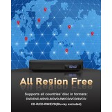 Mini DVD Speler Regiovrij 1080P HD | Zwart | Compact 15x13x3 cm | 33% Korting
