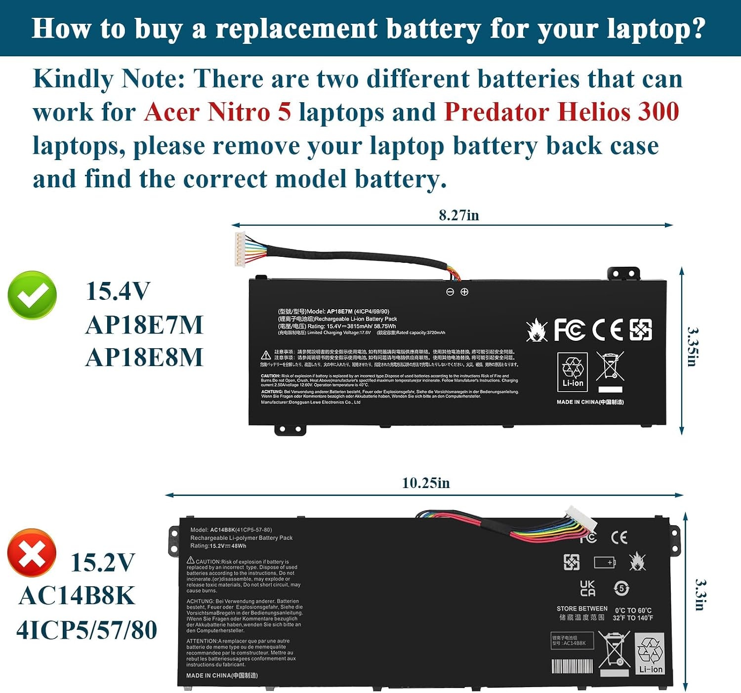Laptop Batterij AP18E7M/E8M voor Acer Nitro 5/7 - 33% Korting
