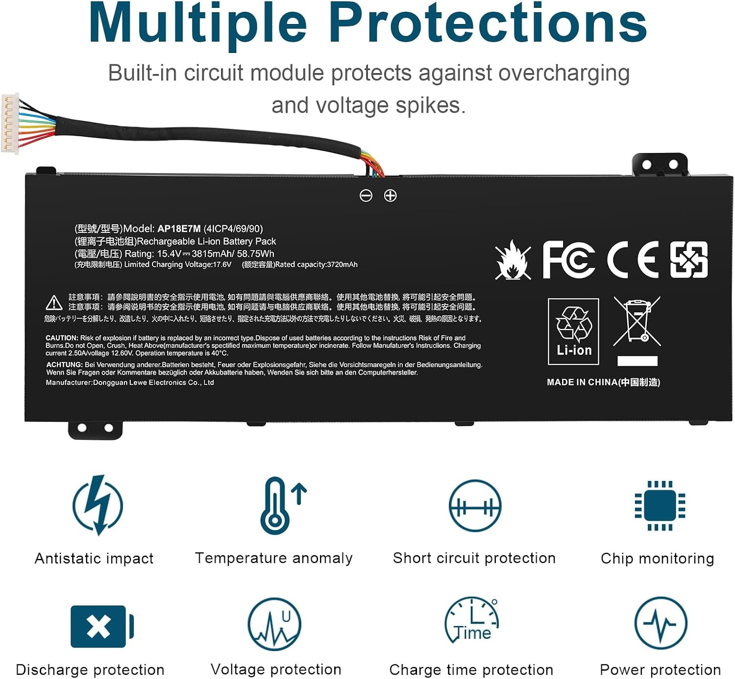 Laptop Batterij AP18E7M/E8M voor Acer Nitro 5/7 - 33% Korting