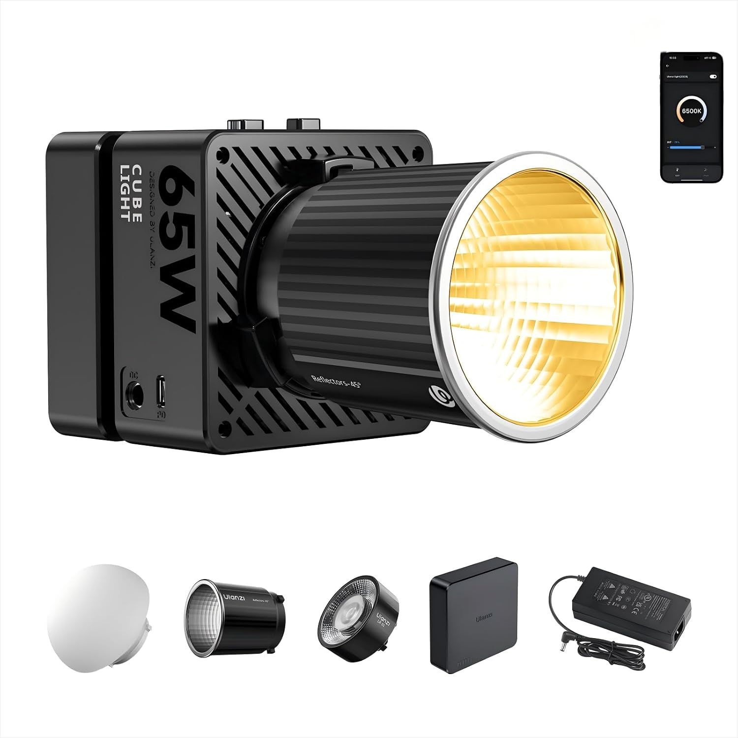 LED Videolamp 65W 2500-6500K met Batterij & APP-bediening - 34% Korting
