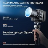 LED Videolamp 65W 2500-6500K met Batterij & APP-bediening - 34% Korting