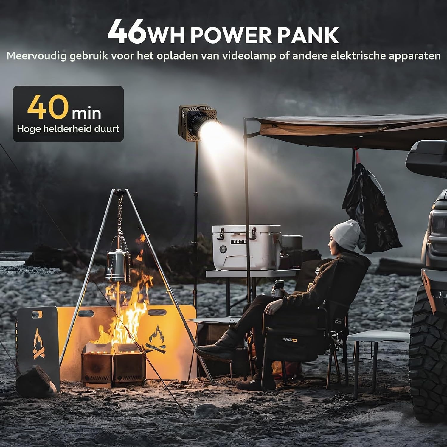 LED Videolamp 65W 2500-6500K met Batterij & APP-bediening - 34% Korting