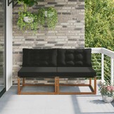 vidaXL 2x Buiten Sofa Massief Acaciahout Naturel - 34% Korting