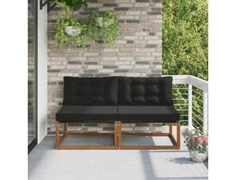 vidaXL 2x Buiten Sofa Massief Acaciahout Naturel - 34% Korting