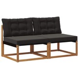 vidaXL 2x Buiten Sofa Massief Acaciahout Naturel - 34% Korting