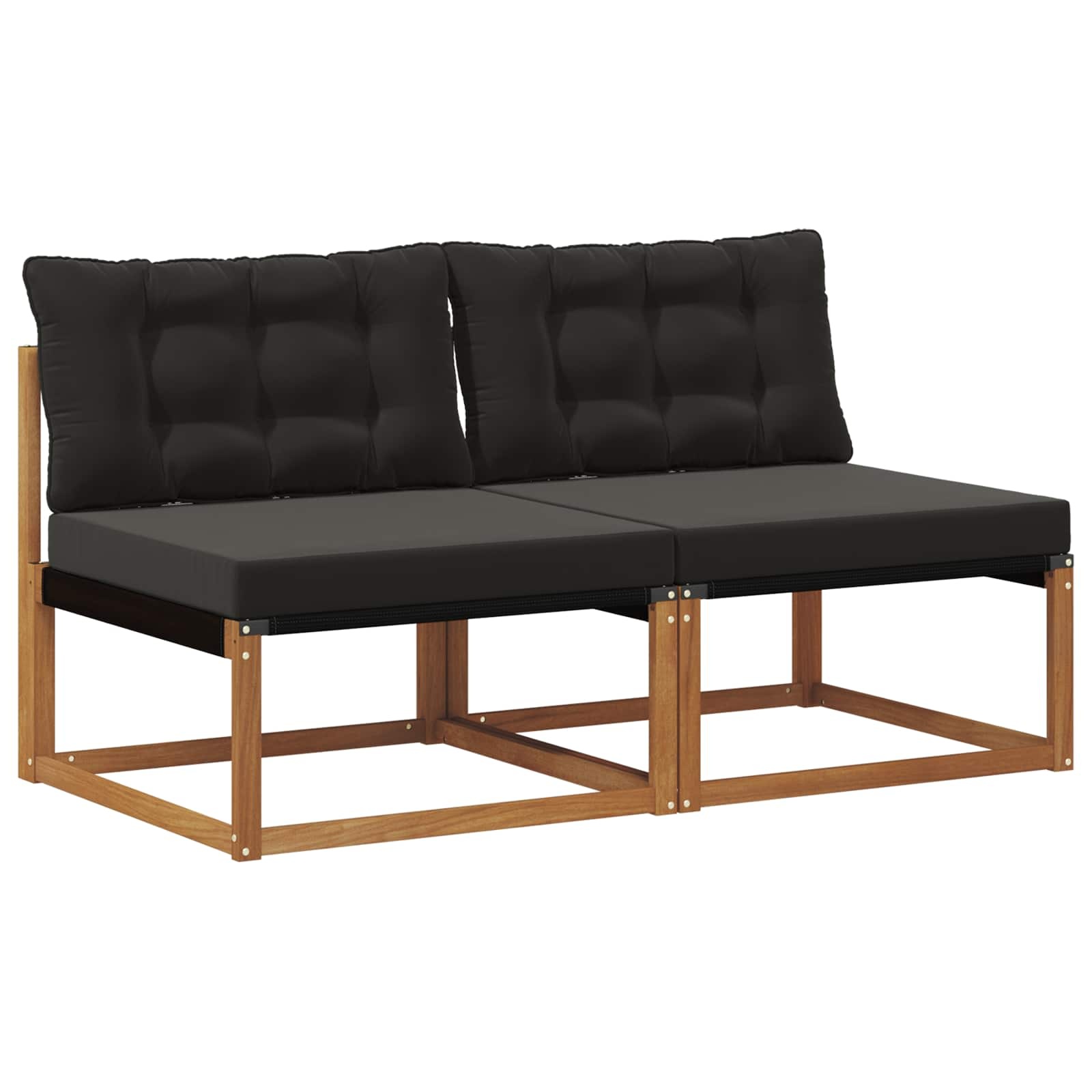 vidaXL 2x Buiten Sofa Massief Acaciahout Naturel - 34% Korting