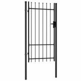 vidaXL Hekpoort BOXTEL Enkele Deur 1x1.75m Zwart - 35% Korting