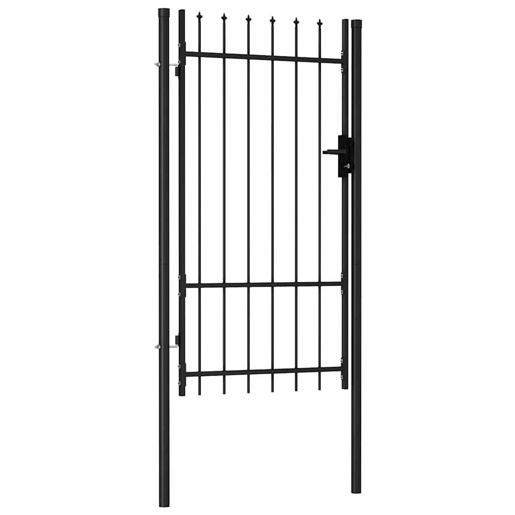 vidaXL Hekpoort BOXTEL Enkele Deur 1x1.75m Zwart - 35% Korting