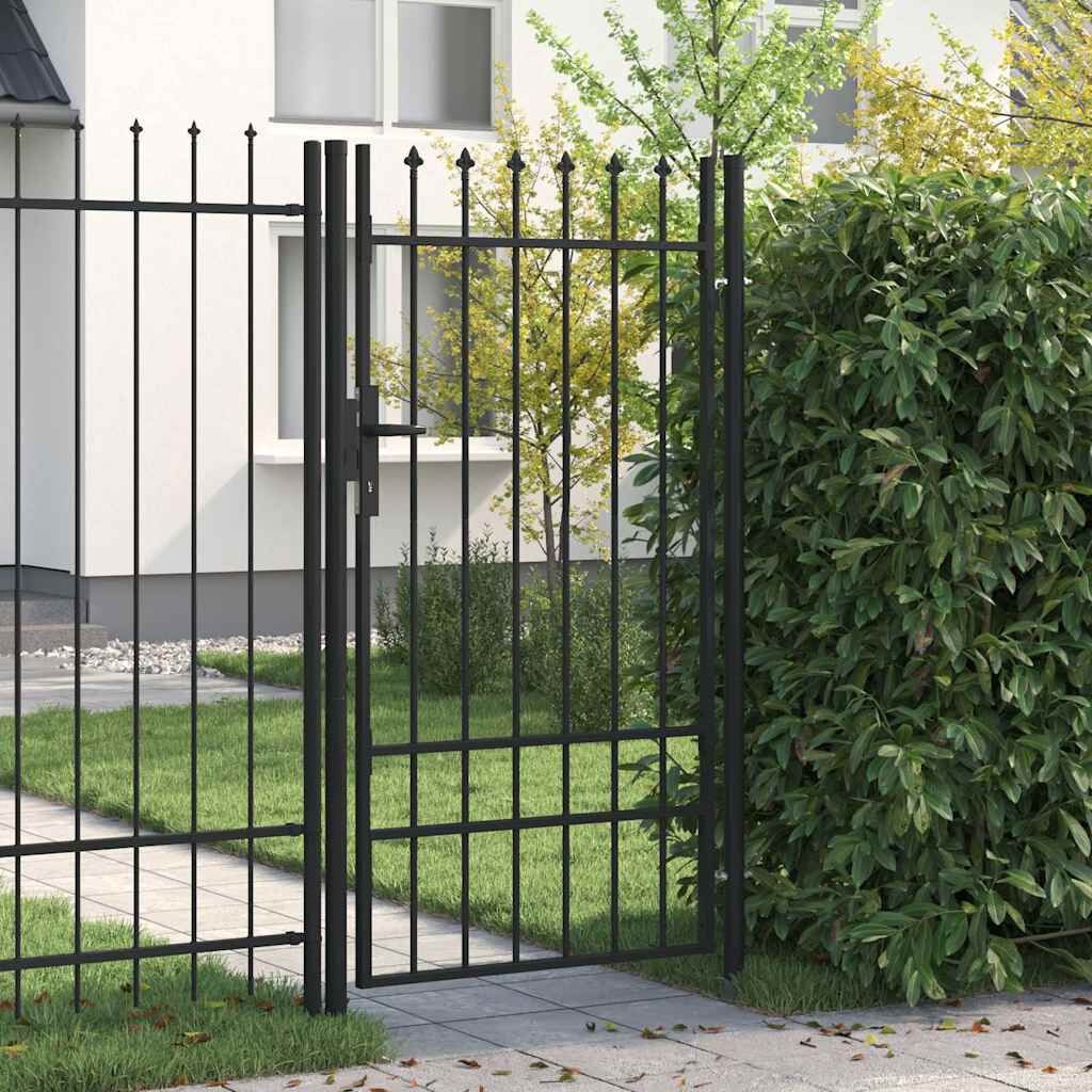 vidaXL Hekpoort BOXTEL Enkele Deur 1x1.75m Zwart - 35% Korting