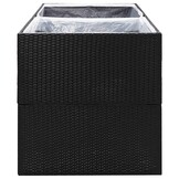 Plantenbak Poly Rattan Zwart 157x80x80 cm - 35% Korting