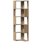 Boekenkast Hoek 5-laags Artisanaal Eikenhout 50x50x179 cm - 35% Korting