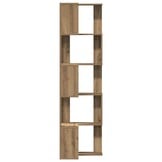 Boekenkast Hoek 5-laags Artisanaal Eikenhout 50x50x179 cm - 35% Korting