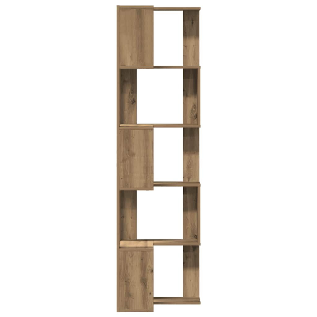 Boekenkast Hoek 5-laags Artisanaal Eikenhout 50x50x179 cm - 35% Korting