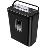 SINCHEREU Papierversnipperaar P4 - 6 vellen, 13L Zwart - 34% Korting