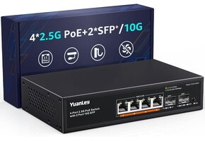 2.5G PoE Switch met 10G SFP poorten - 78W - Onbeheerd, 34% Korting