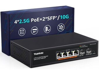 2.5G PoE Switch met 10G SFP poorten - 78W - Onbeheerd, 34% Korting