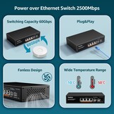 2.5G PoE Switch met 10G SFP poorten - 78W - Onbeheerd, 34% Korting