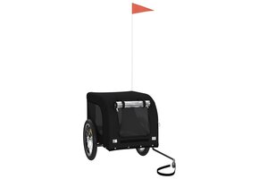 VidaXL Hondenfietstrailer Oxford Stof Zwart - 34% Korting