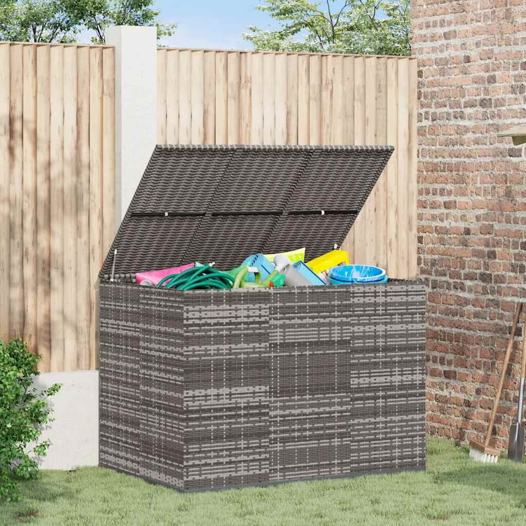 vidaXL Tuinbox 145x100x103 cm Polyetheen Rattan Grijs - 35% Korting
