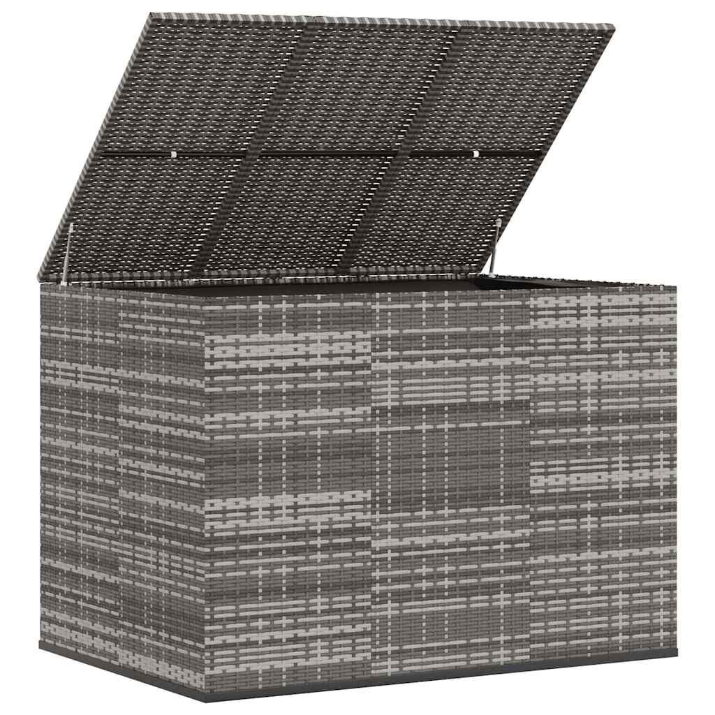 vidaXL Tuinbox 145x100x103 cm Polyetheen Rattan Grijs - 35% Korting