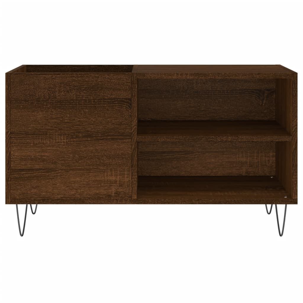 Platenkast 85x38x48 cm bewerkt hout bruin eikenkleur met 34% korting