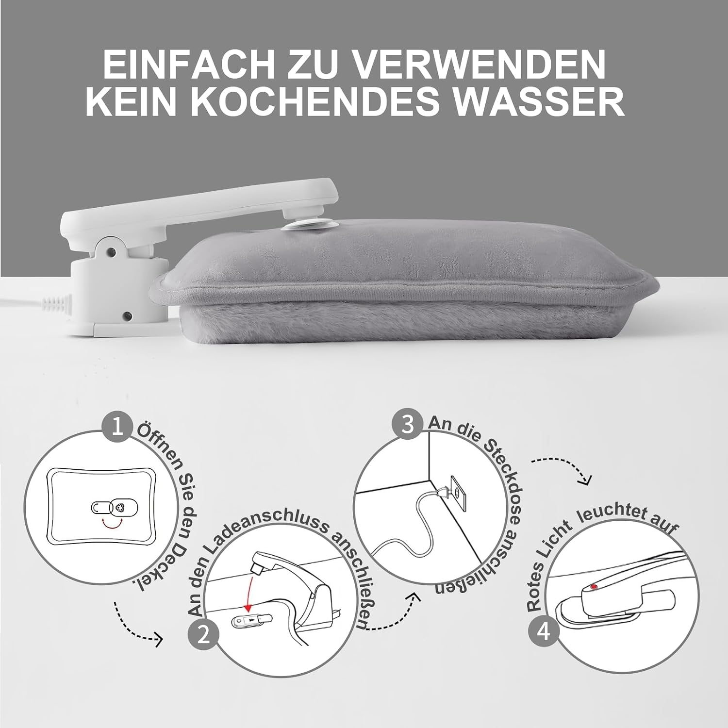 Elektrische Warmfles Grijs (33% korting)
