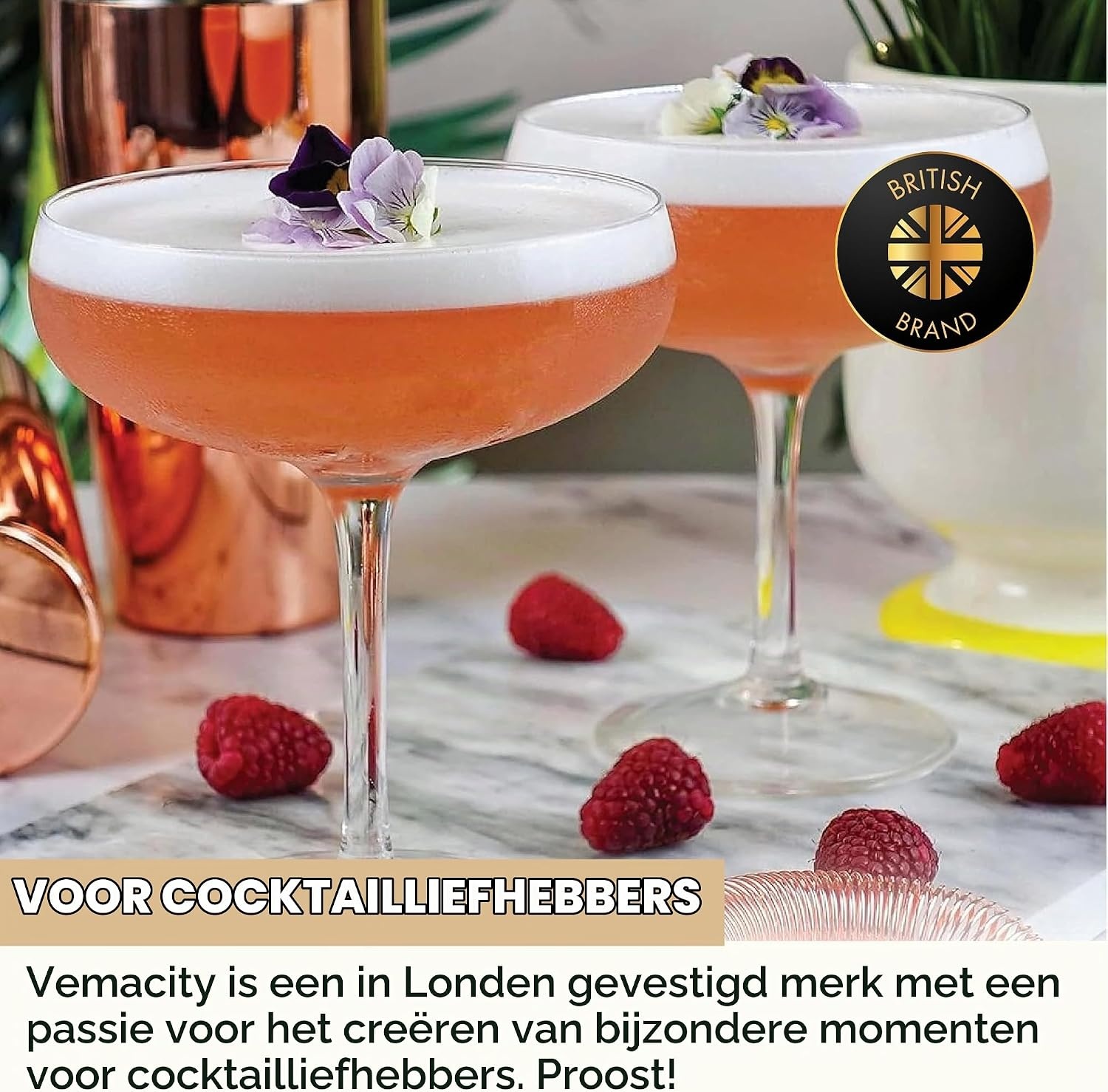 Elegante Cocktailglazen Set van 4 - Handgemaakt Kristal (34% Korting)