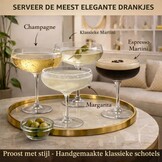 Elegante Cocktailglazen Set van 4 - Handgemaakt Kristal (34% Korting)
