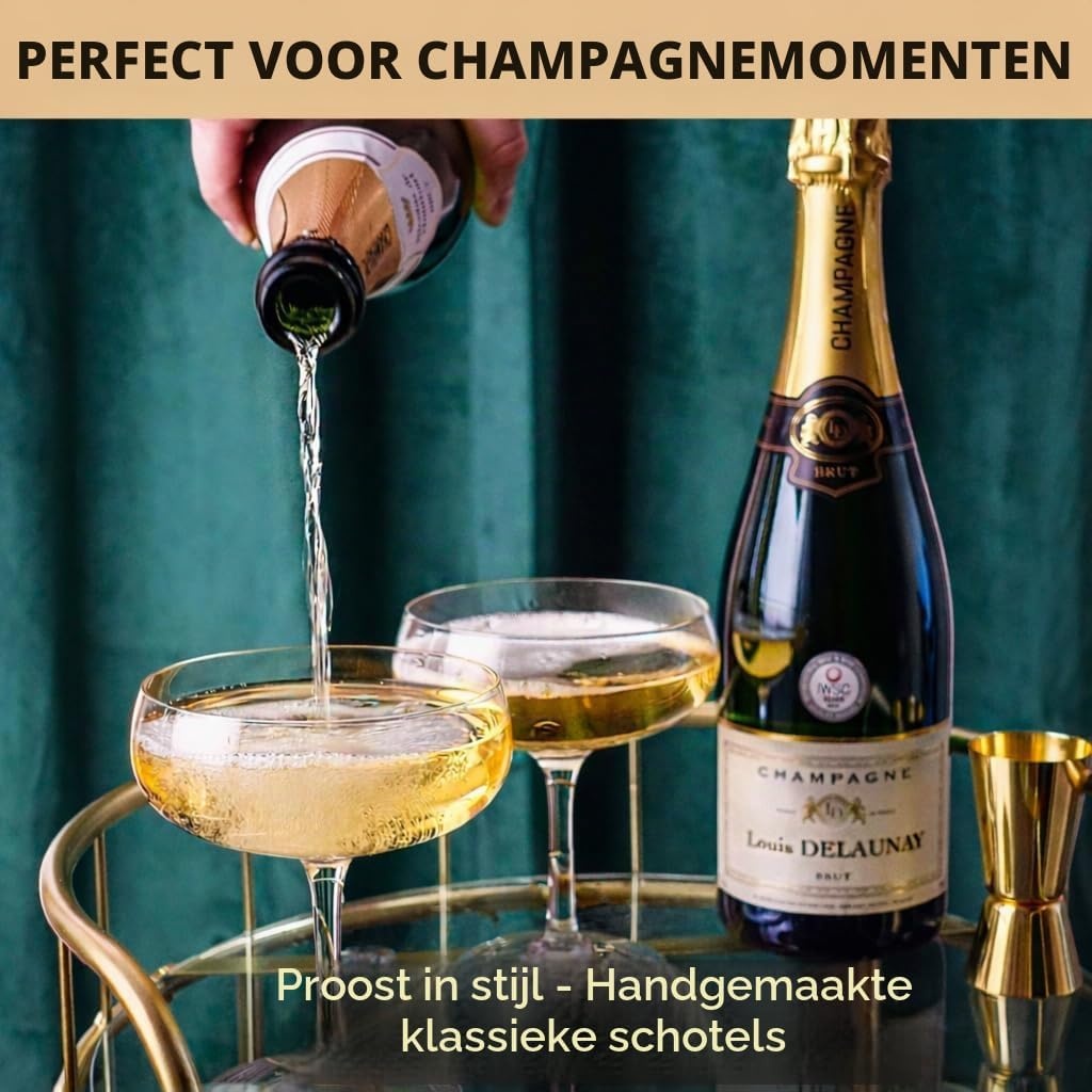 Elegante Cocktailglazen Set van 4 - Handgemaakt Kristal (34% Korting)