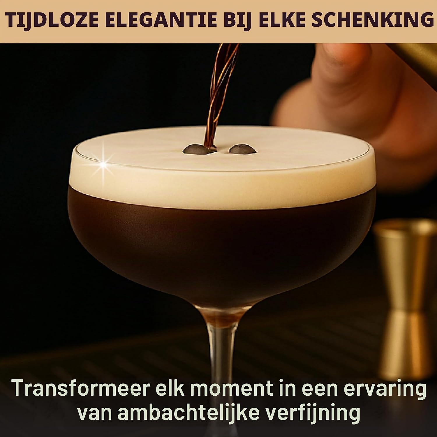 Elegante Cocktailglazen Set van 4 - Handgemaakt Kristal (34% Korting)