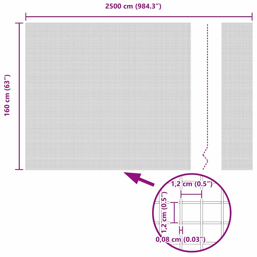 VidaXL Gelast Gaashek 2500x160cm Groen - 34% Korting!