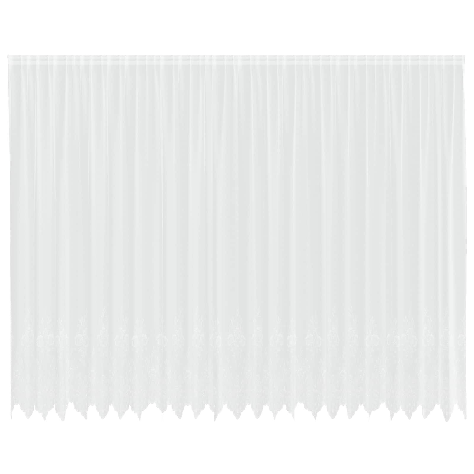 Kantgordijn Wit 260 x 600 cm Polyester - 32% Korting